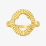 Fancy 14k Gold Clover Ring