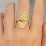 14k CZ Gold Fancy Ring
