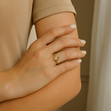 14K Tri-Color Gold Flower Ring 🌸💛💗🤍