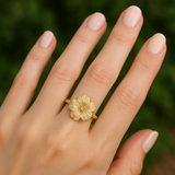 14K Gold Hibiscus Flower Ring 🌺