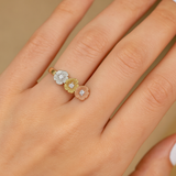 14K Tri-Color Gold Floral Ring 🌸