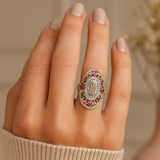 14K Gold Virgen de Guadalupe Ring