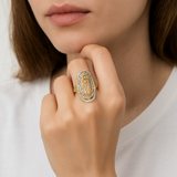 14K Tri-Color Virgen de Guadalupe Ring
