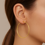 14k 1.5mm Round Tube Polished Endless Hoop Earrings