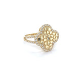 14K Gold Women's Heart Nugget Ring