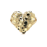 14K Gold Women's Heart Nugget Ring