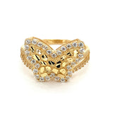 14K Gold Women’s Butterfly Nugget Ring with CZ Stones 🦋💛