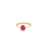14K Gold Ladybug Ring with Enamel Detailing 🐞