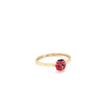 14K Gold Ladybug Ring with Enamel Detailing 🐞