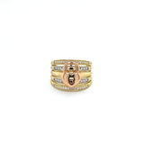 14K Gold Heart Lock Ring with CZ Accents 🔒💛