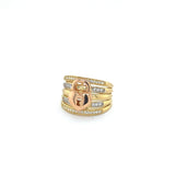 14K Gold Heart Lock Ring with CZ Accents 🔒💛