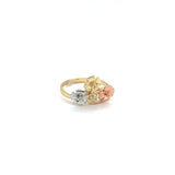 14K Tri-Color Gold Flower Ring 🌸💛💗🤍