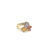 14K Tri-Color Gold Floral Ring 🌸