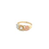 14K Tri-Color Gold Floral Ring 🌸