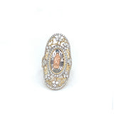14K Tri-Color Virgen de Guadalupe Ring