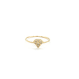 14K Gold Geometric Diamond-Shaped Ring