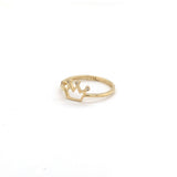 14K gold crown ring