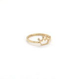 14K gold crown ring