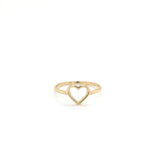 14K Gold Open Heart Ring